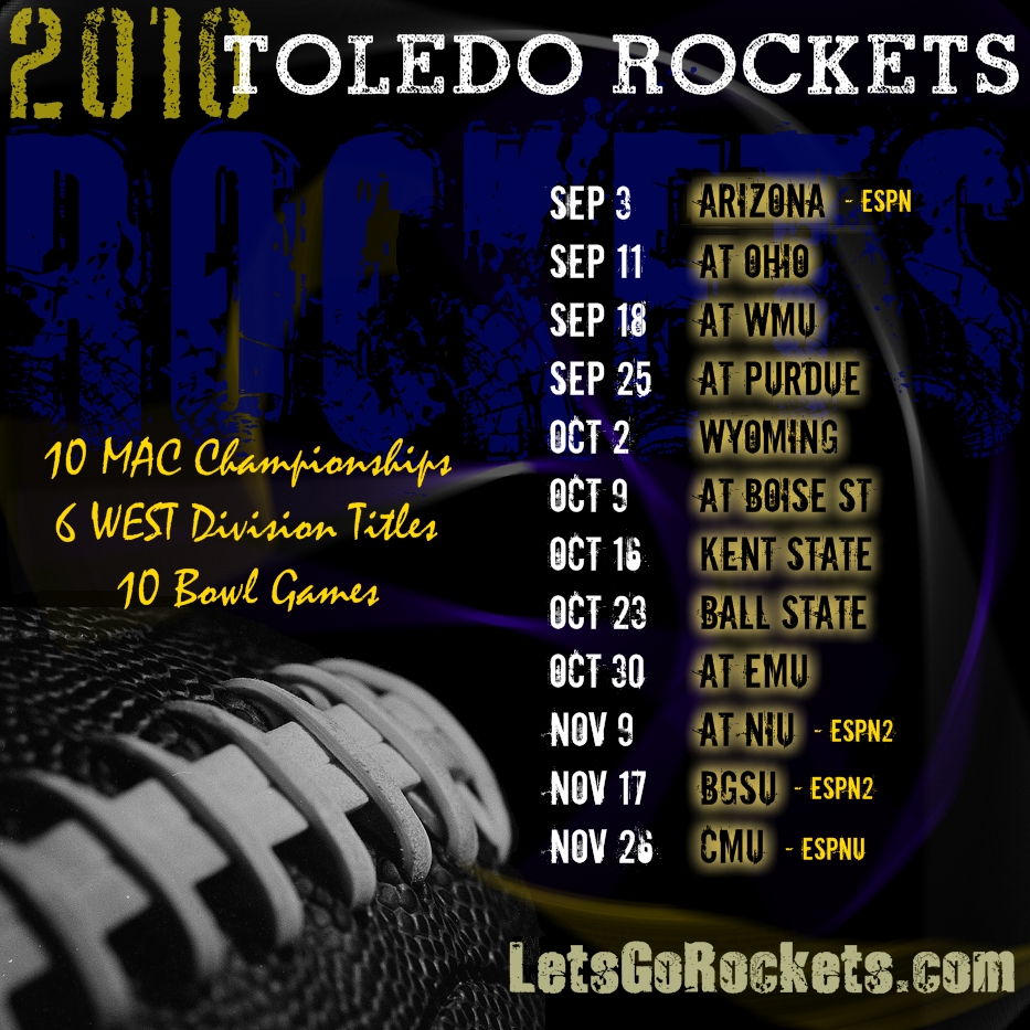 2010 Toledo Rocket Football Schedule